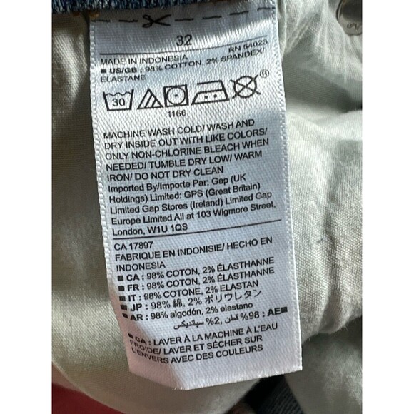 Gap Women’s Jeans Straight Leg Size 32 Light Wash Distressed - Picture 5 of 7